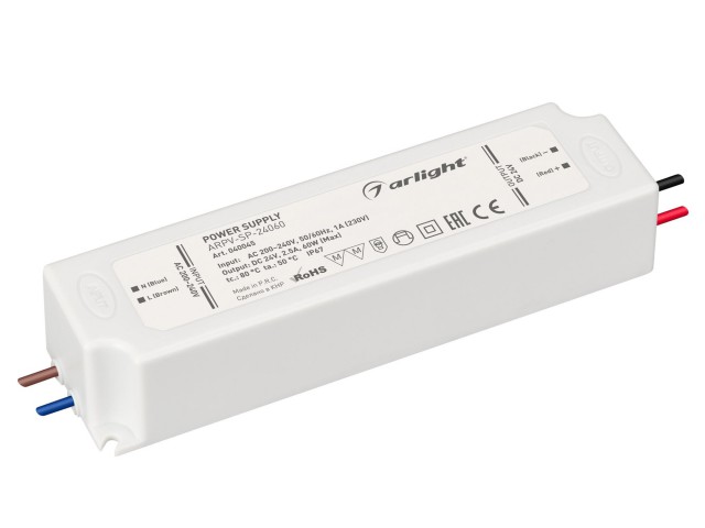 Блок питания ARPV-SP-24060 (24V, 2.5A, 60W) (Arlight, IP67 Пластик, 5 лет) фото:2