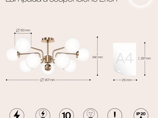 Подвесной светильник Maytoni MOD221PL-10G фото:12