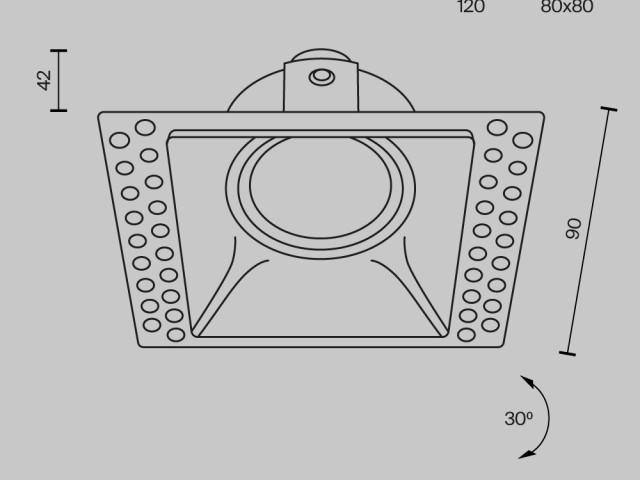 Встраиваемый светильник Technical DL042-01-SQ-B фото:7