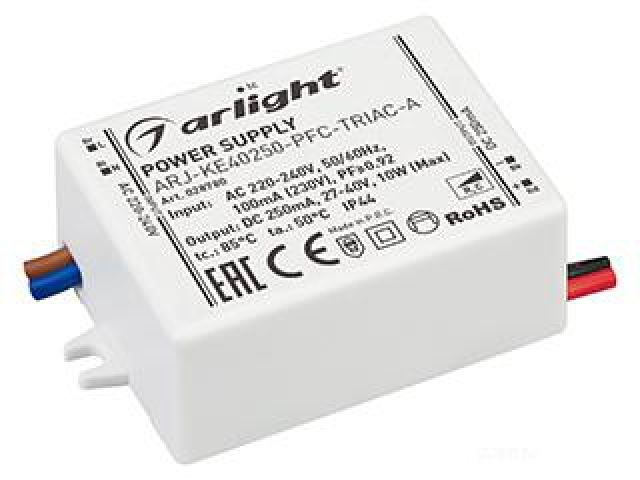 Блок питания ARJ-KE40250-PFC-TRIAC-A (10W, 250mA) (Arlight, IP44 Пластик, 5 лет) фото:4
