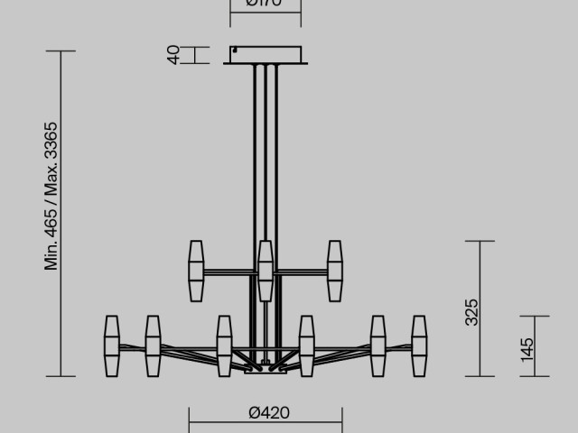 Подвесной светильник Maytoni MOD401PL-L108BS3K фото:1