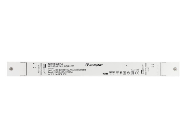 Блок питания ARV-SP-48150-LINEAR-PFC (48V, 3.125A, 150W) (Arlight, IP20 Пластик, 5 лет) фото:1