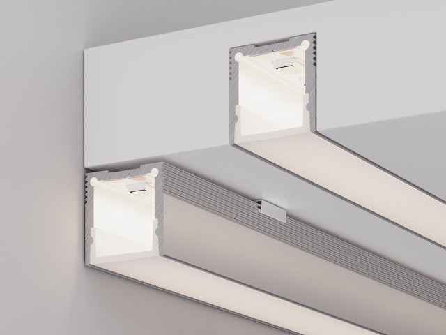Профиль с экраном SL-SLIM20-H20-2000 ANOD+OPAL (Arlight, Алюминий) фото:11