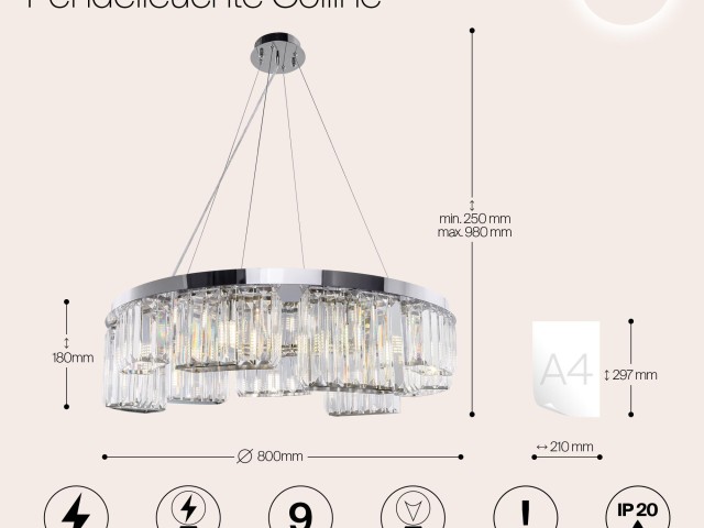Подвесной светильник Maytoni MOD083PL-09CH фото:18