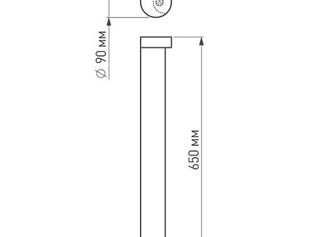 Светильник LGD-Path-Round90-H650B-7W Warm White (Arlight, IP54 Металл, 3 года) фото:1