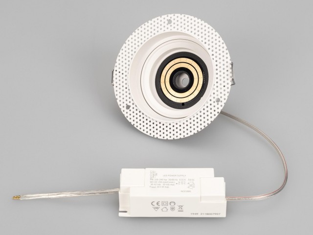 Корпус PLURIO-BASE-BUILT-TRIMLESS-R120 (WH, 1-2, 200mA) (Arlight, IP20 Металл, 3 года) фото:4