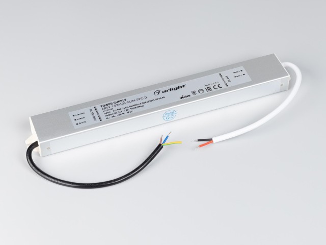 Блок питания ARPV-LG24100-SLIM-PFC-D (24V, 4.2A, 100W) (Arlight, IP67 Металл, 5 лет) фото:1