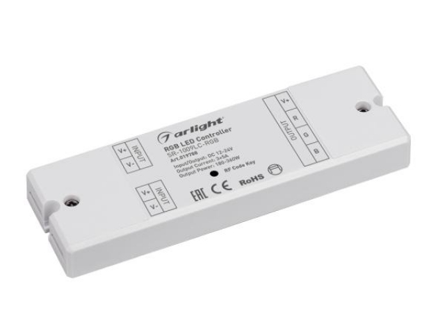 Контроллер SR-1009LC-RGB (12-24V, 180-360W, S) (Arlight, IP20 Пластик, 3 года) фото:1