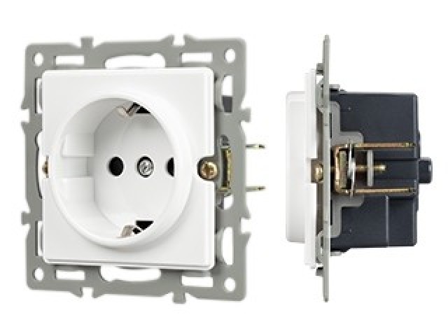 Механизм электрической розетки SCT-GP-MEU-PL-WH (250V, 16A) (Arlight, -) фото:4