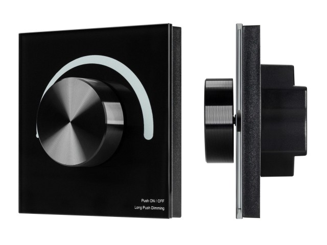 Панель SMART-P1-DIM-G-IN Black (3V, Rotary, 2.4G) (Arlight, IP20 Пластик, 5 лет) фото:1
