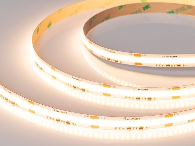 Лента COB-X560-10mm 24V Dim-To-Warm (14 W/m, IP20, 5m) (Arlight, Dim-To-Warm) фото:5