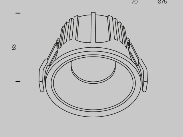 Встраиваемый светильник Technical DL043-01-15W3K-RD-W фото:1