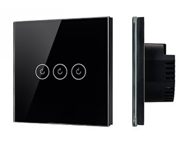 Выключатель сенсорный SWT-OMALI-S03-ZB-BK (250V, 10A, Zigbee) (Arlight, Стекло) фото:4