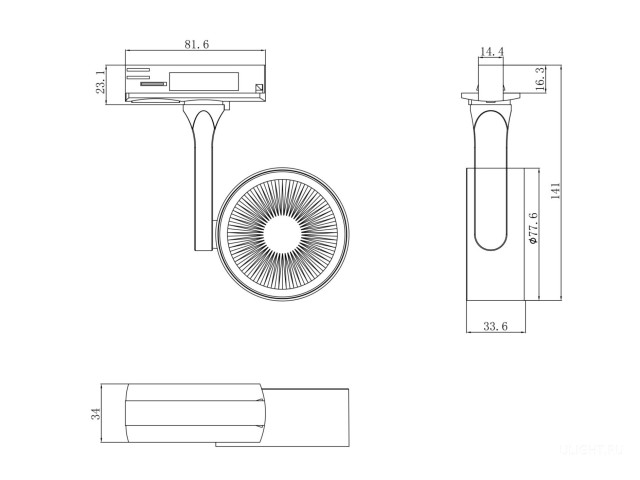 Трековый светильник Technical TR024-1-10W3K фото:1