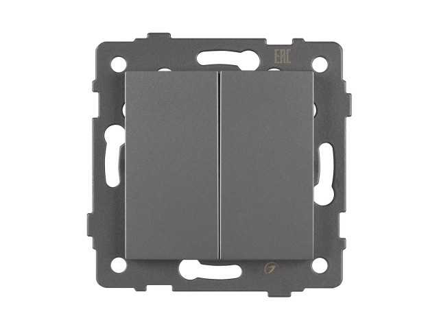 Механизм выключателя двухклавишный проходной SWT-MKP2-PL-GR-V (250V, 10A) (Arlight, -) фото:5
