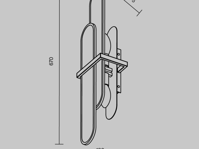 Настенный светильник (бра) Maytoni MOD099WL-02G2 фото:2