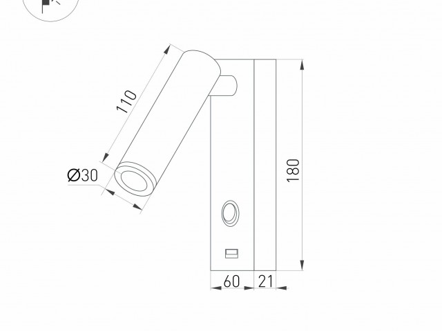 Светильник SP-BED-CHARGE-S60x125-3W Warm3000 (WH, 20 deg, 230V) (Arlight, IP20 Металл, 3 года) фото:13