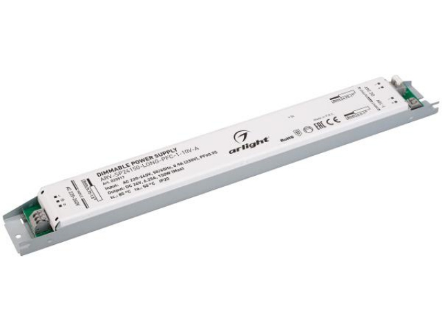 Блок питания ARV-SP24150-LONG-PFC-1-10V-A (24V, 6.25A, 150W) (Arlight, IP20 Металл, 5 лет) фото:4