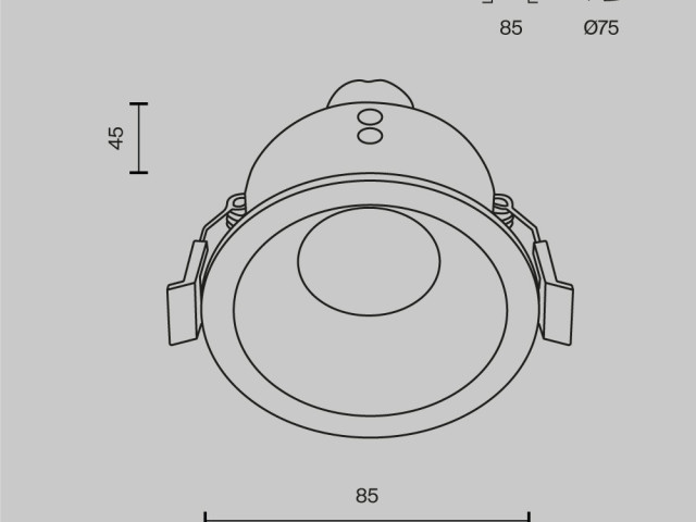 Встраиваемый светильник Technical DL032-2-01B-1(N) фото:1