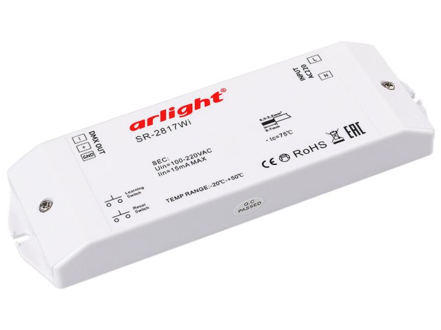 Контроллер DMX SR-2817WI (220V, WiFi, 8 зон) (Arlight, IP20 Пластик, 3 года) фото:1