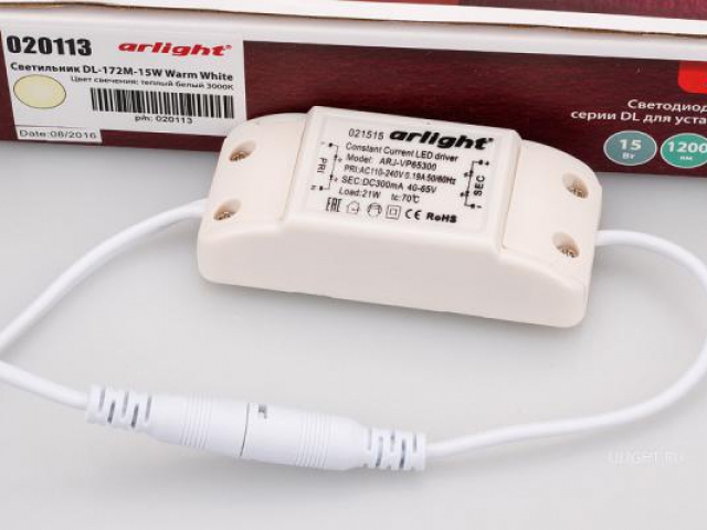 Светильник DL-172M-15W Warm White (Arlight, IP40 Металл, 3 года) фото:16