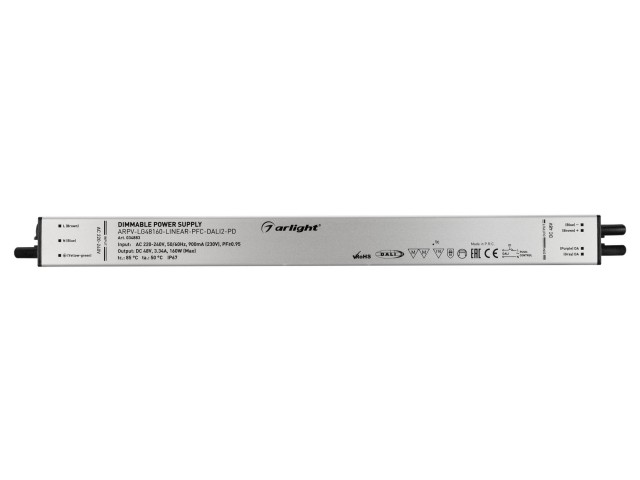 Блок питания ARPV-LG48160-LINEAR-PFC-DALI2-PD (48V, 3.34A, 160W) (Arlight, IP67 Металл, 5 лет) фото:2