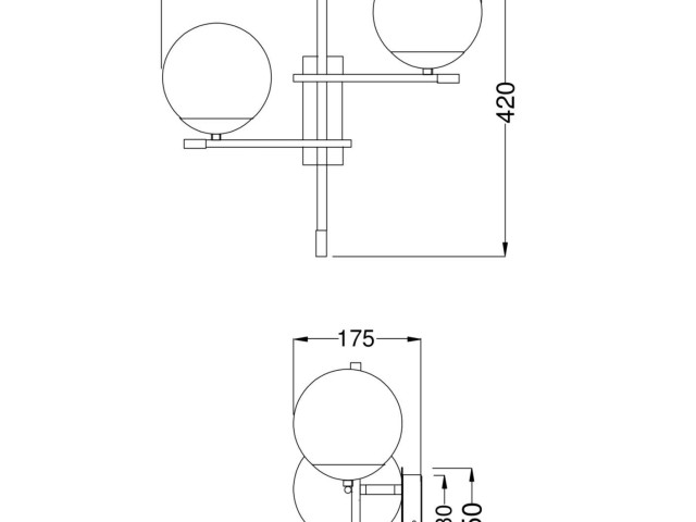 Настенный светильник (бра) Maytoni MOD050WL-02G фото:12