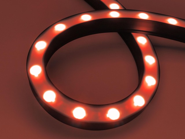 Грейзер DMX THOR-3D-F24-25x27mm 24V RGB (17 W/m, IP65, 1m, wire x2) (Arlight, Силикон) фото:4