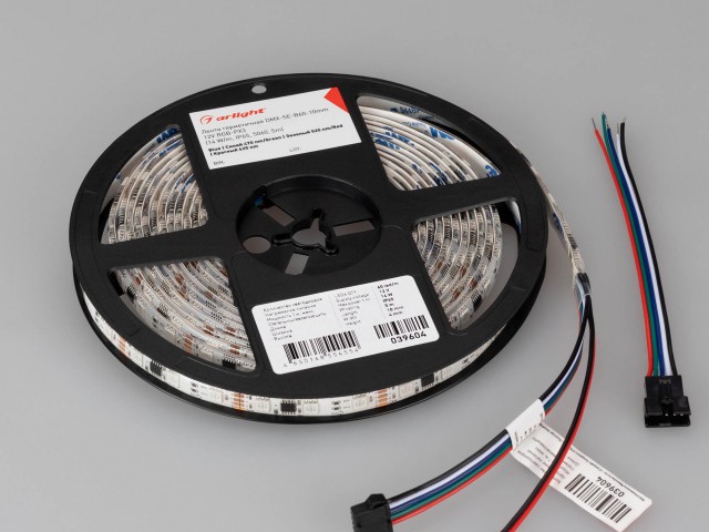 Лента герметичная DMX-SE-B60-10mm 12V RGB-PX3 (14 W/m, IP65, 5060, 5m) (Arlight, -) фото:3