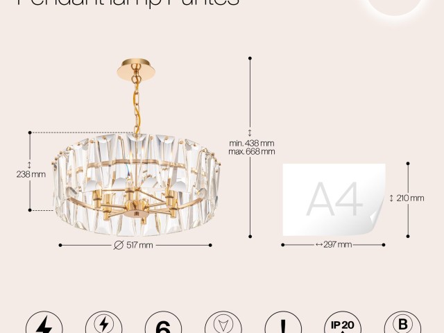 Подвесной светильник Maytoni MOD043PL-06G фото:5