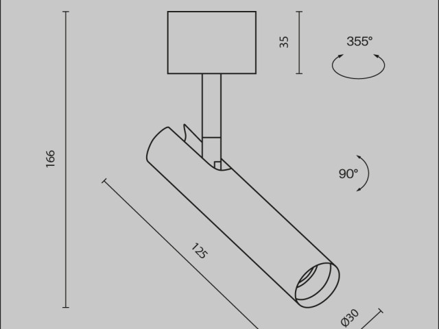 Потолочный светильник Technical C141CL-L125-6W4K-B фото:3