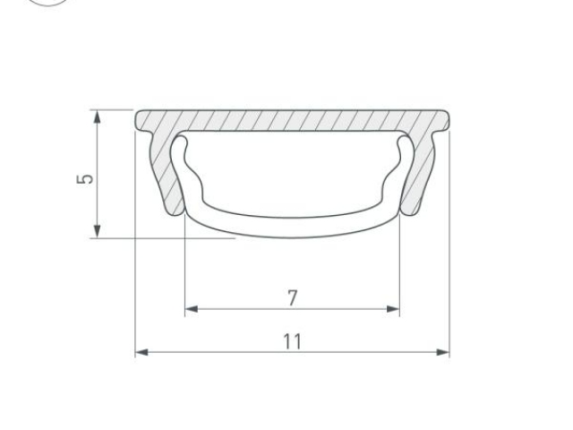 Профиль ARH-BENT-W11-2000 ANOD BLACK (Arlight, Алюминий) фото:16