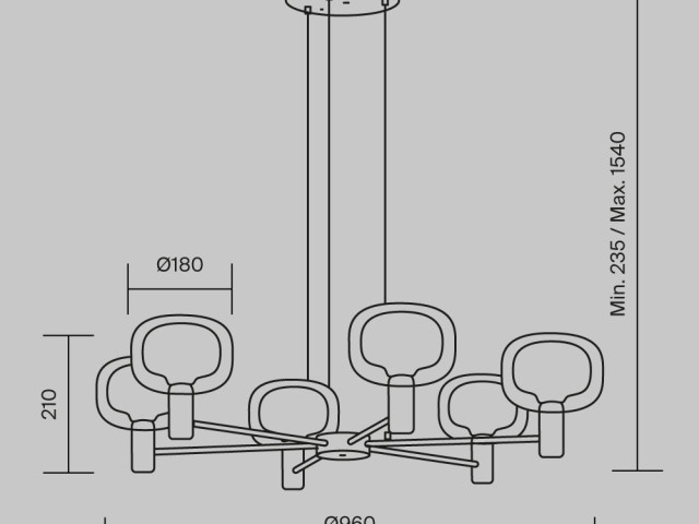 Подвесной светильник Maytoni MOD411PL-06G фото:17