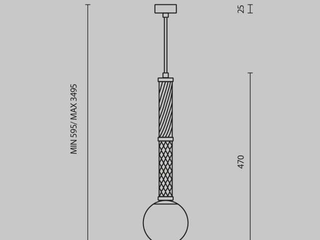 Подвесной светильник Maytoni MOD287PL-01BS1 фото:8