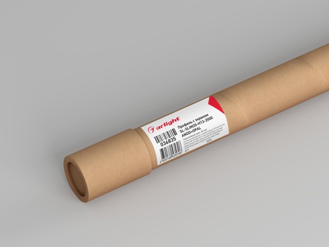 Профиль с экраном SL-SLIM20-H13-2000 ANOD+OPAL (Arlight, Алюминий) фото:7