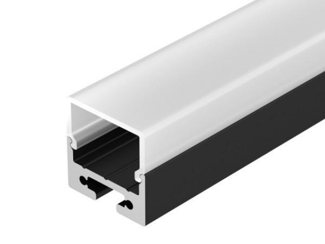 Профиль с экраном SL-LINE-2011M-2500 BLACK+OPAL SQUARE (Arlight, Алюминий) фото:2