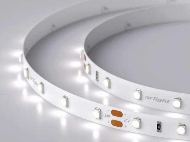 Лента RT 2-5000 24V White6000 (3528, 300 LED, LUX) (Arlight, 4.8 Вт/м, IP20) фото:7