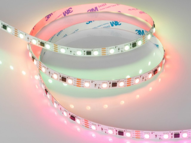 Лента SPI-B60-10mm 12V RGB-PX3-BPT (12 W/m, IP20, 5060, 5m) (Arlight, бегущий огонь) фото:1