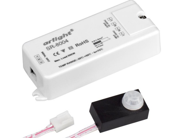 Датчик SR-8004 black (220V, 500W, PIR-Sensor) (Arlight, -) фото:3