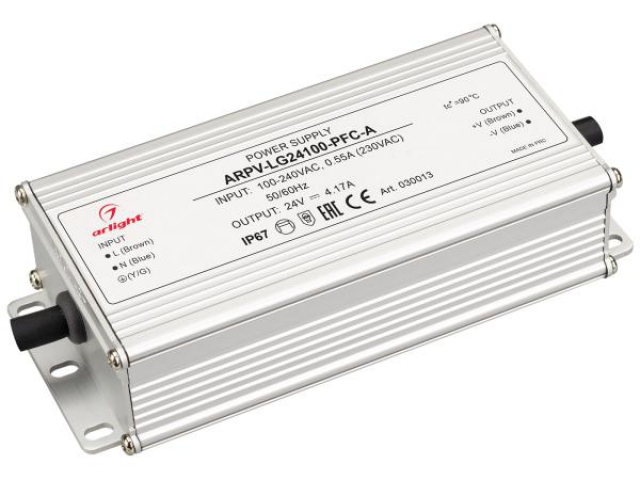Блок питания ARPV-LG24100-PFC-A (24V, 4.17A, 100W) (Arlight, IP67 Металл, 5 лет) фото:5