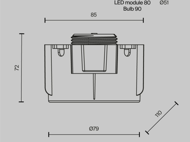 Встраиваемый светильник Technical DL137-GU10-W фото:2