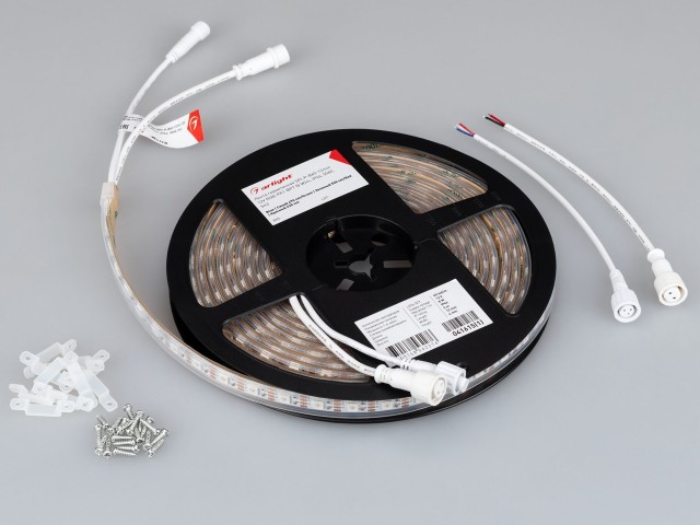Лента герметичная SPI-P-B60-12mm 12V RGB-PX1-BPT (8 W/m, IP66, 5060, 5m) (Arlight, бегущий огонь) фото:2