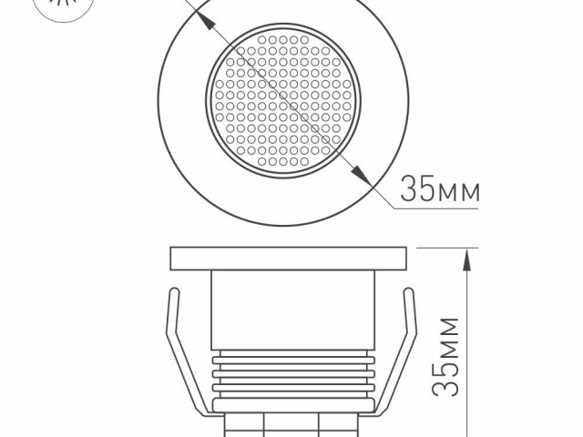 Светодиодный светильник LTM-R35WH 1W Day White 30deg (Arlight, IP40 Металл, 3 года) фото:9