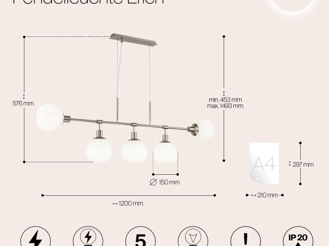 Подвесной светильник Maytoni MOD221-PL-05-N фото:8