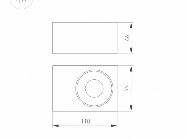 Корпус PLURIO-BASE-SURFACE-S112x79 (BK, 1-2, 200mA) (Arlight, IP20 Металл, 3 года) фото:5