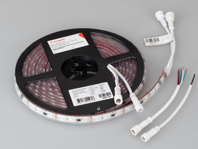 Лента герметичная DMX-PFS-B60-12mm 12V RGB-PX3 (14 W/m, IP68, 5060, 5m) (Arlight, -) фото:2