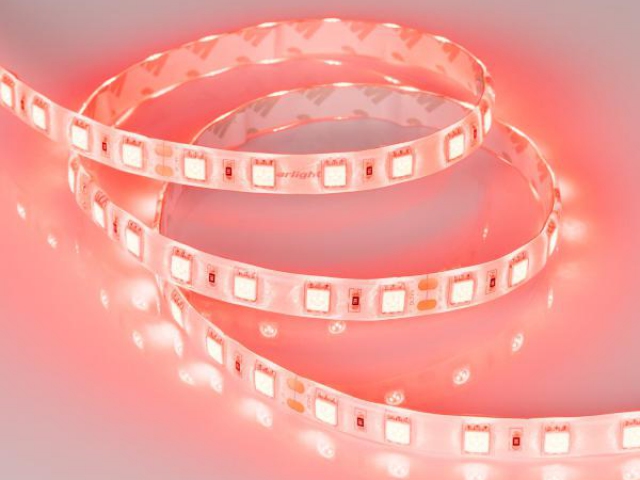 Лента RTW 2-5000SE 24V Red 2x (5060, 300 LED, LUX) (Arlight, 14.4 Вт/м, IP65) фото:3