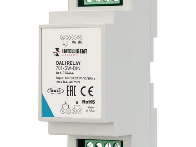 INTELLIGENT ARLIGHT Релейный модуль DALI-701-SW-DIN (BUS, 16A) (IARL, DIN-рейка) фото:6