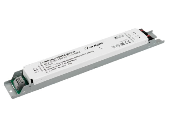 Блок питания ARV-24060-LONG-PFC-1-10V-A (24V, 2.5A, 60W) (Arlight, IP20 Металл, 5 лет) фото:6