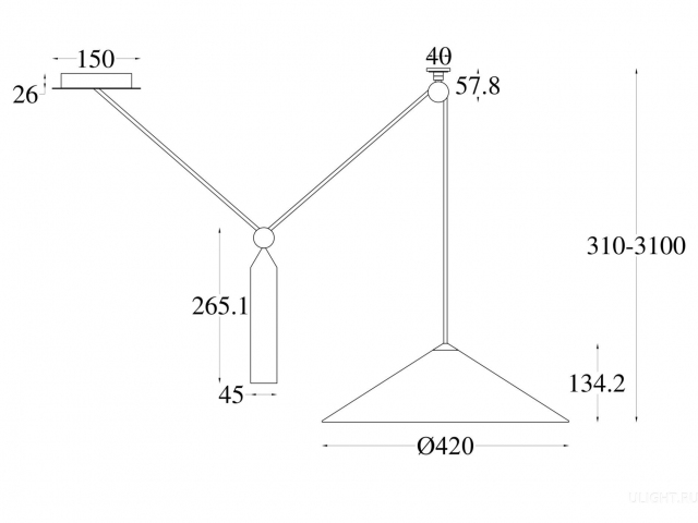 Подвесной светильник Technical P080PL-01W фото:16